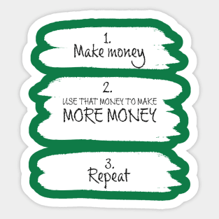 How to make money 1 2 3 Sticker